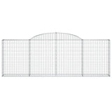 Arched Gabion Baskets 6 pcs 300x30x100/120 cm Galvanised Iron 3146525