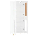 Highboard White 69.5x34x180 cm Engineered Wood 3199609
