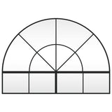 Wall Mirror Black 100x70 cm Arch Iron 3200610