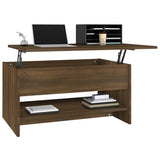 Coffee Table Brown Oak 80x50x40 cm Engineered Wood 819298