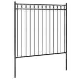 Garden Fence ASSEN Steel 1.7x1.5 m Black 146315