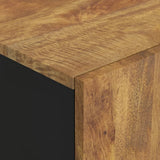 Highboard with Drawer 60x33x100 cm Solid Wood Mango&Iron 352936