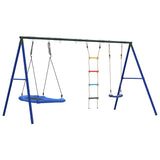 Outdoor Swing Set with Swing, Ladder, Nest Swing 3283618