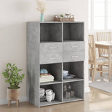 Highboard Concrete Grey 80x42.5x124 cm Engineered Wood 3281388
