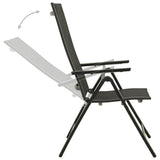 Bistro Set Black and Anthracite Aluminium Small 3070654