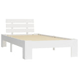 Bed Frame without Mattress White Solid Pine Wood 90x200 cm 283154