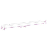 Wall Shelves 4 pcs High Gloss White 115x9x3 cm 326657