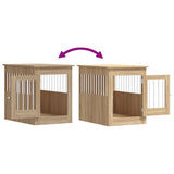 Dog Crate Furniture Sonoma Oak 55x80x68 cm Engineered Wood 838325