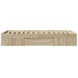 Bed Frame without Mattress Sonoma Oak 75x190 cm Small Single Engineered Wood 3295529