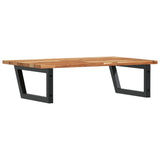 Basin Shelf Wall Mounted Steel and Solid Wood Acacia 3302835