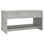 809651 Coffee Table Concrete Grey 102x50x52,5 cm Engineered Wood