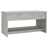 809651 Coffee Table Concrete Grey 102x50x52,5 cm Engineered Wood