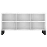 TV Cabinet High Gloss White 103.5x30x50 cm Engineered Wood 826998