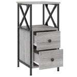 ZNTS Bedside Cabinet Grey Sonoma 34x35.5x70 cm Engineered Wood 825949