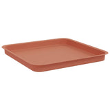 Square Flower Tray 24 pcs Brick Red 36 x 36 x 3 cm Plastic 42020372