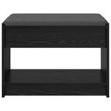 Hall Bench Black Oak 63 x 38 x 45 cm Engineered Wood and Fabric 891569