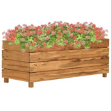 Raised Bed 100x40x38 cm Recycled Teak Wood and Steel 47422