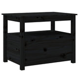 Coffee Table Black 71x49x55 cm Solid Wood Pine 820940