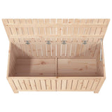 ZNTS Garden Storage Box 115x49x60 cm Solid Wood Pine 823836