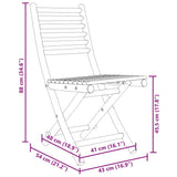 ZNTS 3 Piece Bistro Set Bamboo 3278524