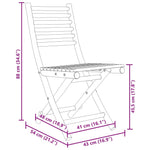 ZNTS 5 Piece Garden Dining Set Bamboo 3278530