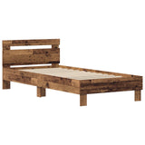 Bed Frame Old Wood 75 x 190 cm Engineered Wood 8003736