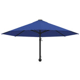 Wall-Mounted Garden Parasol with Metal Pole 300 cm Blue 47301