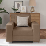 Sofa Brown 100 x 77 x 82 cm Fabric 4105211
