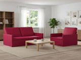 Sofa Set 2 pcs Wine Red Velvet 3433195