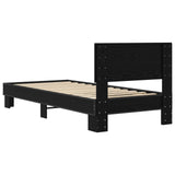 Bed Frame with Headboard Black Oak 80 x 200 cm Engineered Wood 8009087