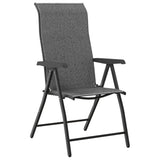 Folding Garden Chairs 8 pcs Grey Poly Rattan 3270613