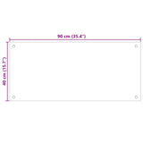 Kitchen Backsplash 2 pcs Black 90 x 40 cm Tempered Glass 3415437