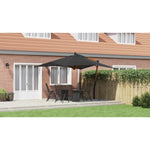 Cantilever Garden Parasol with Wooden Pole 400x300 cm Anthracite 318430