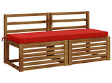 2-Piece Bench Cushions SOEST 2 pcs 100% Polyester Red 949653