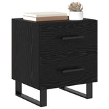 Bedside Cabinet with Drawer 2 pcs Black Oak 40 x 35 x 47.5 cm 882063