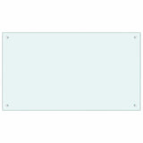 Kitchen Backsplash 2 pcs White 100 x 60 cm Tempered Glass 3415424