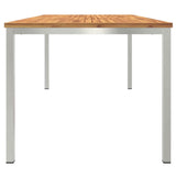 Dining Table 200x90x75 cm Solid Acacia Wood and Stainless Steel 42006191