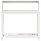 Potting Table with Shelves White 108x50x109.5 cm Solid Wood Pine 832413