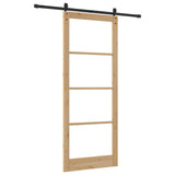 Sliding Door ORKDAL Natural and Black 93 x 232 cm 3331843