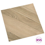Self-adhesive Flooring Planks 55 pcs PVC 5.11 m Brown Striped 324680
