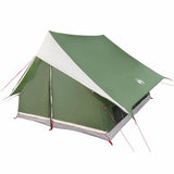 Family Tent with Roof Green and White 256 x 256 x 185 cm 4100676
