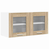 Hanging Cabinet Sonoma Oak and White 80 x 31 x 40 cm 884230