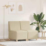 Modular Sofa Unit Armless 2 pcs Cream 55 x 74 x 82 cm Fabric 3399755