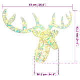 Reindeer Pull Sleigh Warm white 68 x 36.5 x62.5 cm PET 42019065