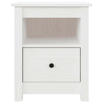 Bedside Cabinet White 40x35x49 cm Solid Wood Pine 813711