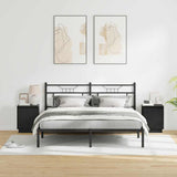 Bedside Cabinet 2 pcs Black Oak 39 x 34.5 x 50 cm 869597