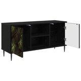 TV Cabinet ELBURG 102 x 33 x 51 cm Black Oak Engineered Wood 8007053
