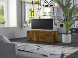 TV Cabinet Smoked Oak 80x34x36 cm Engineered Wood 815495