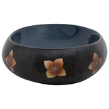Countertop Basin Black and Blue Oval 59x40x15 cm Ceramic 155088