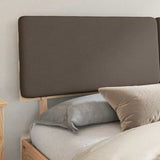 Bed Frame with Upholstered Headboard Taupe 180 x 200 cm 3398082